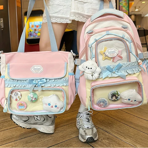 Kawaii Pastel Backpack & Tote Set