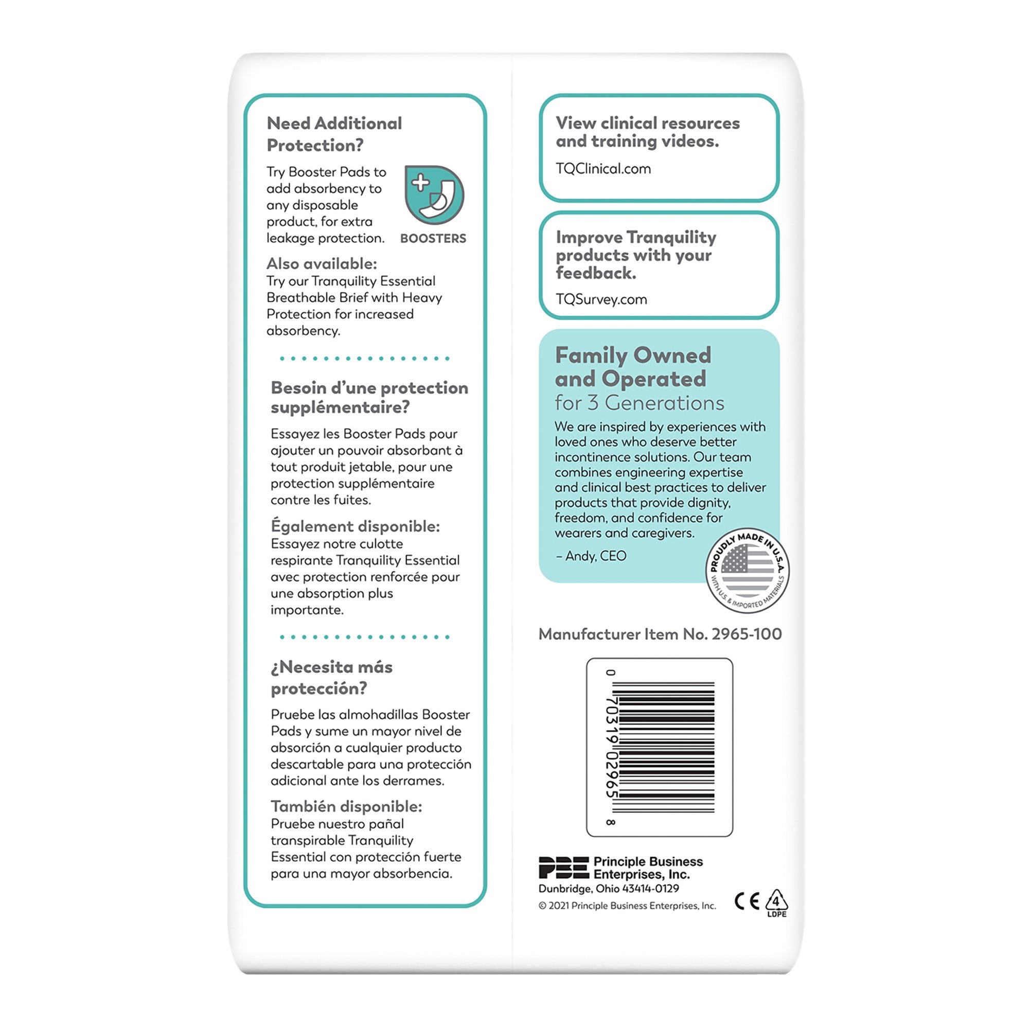 ComfortCare™ Incontinence Brief, Medium 2965-100