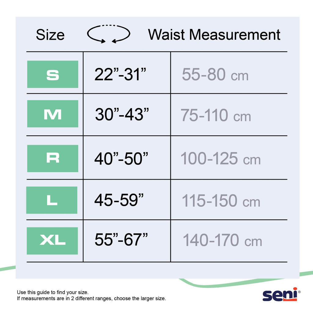 Seni® Super Plus Overnight Heavy Absorbency Incontinence Brief, Regular S-RE25-BP1
