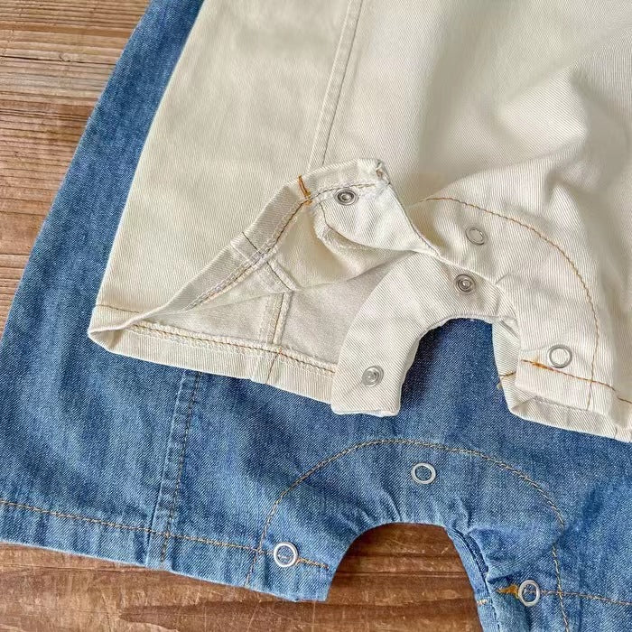 Baby Denim Overalls With Suspenders Casual Sleeveless Vest