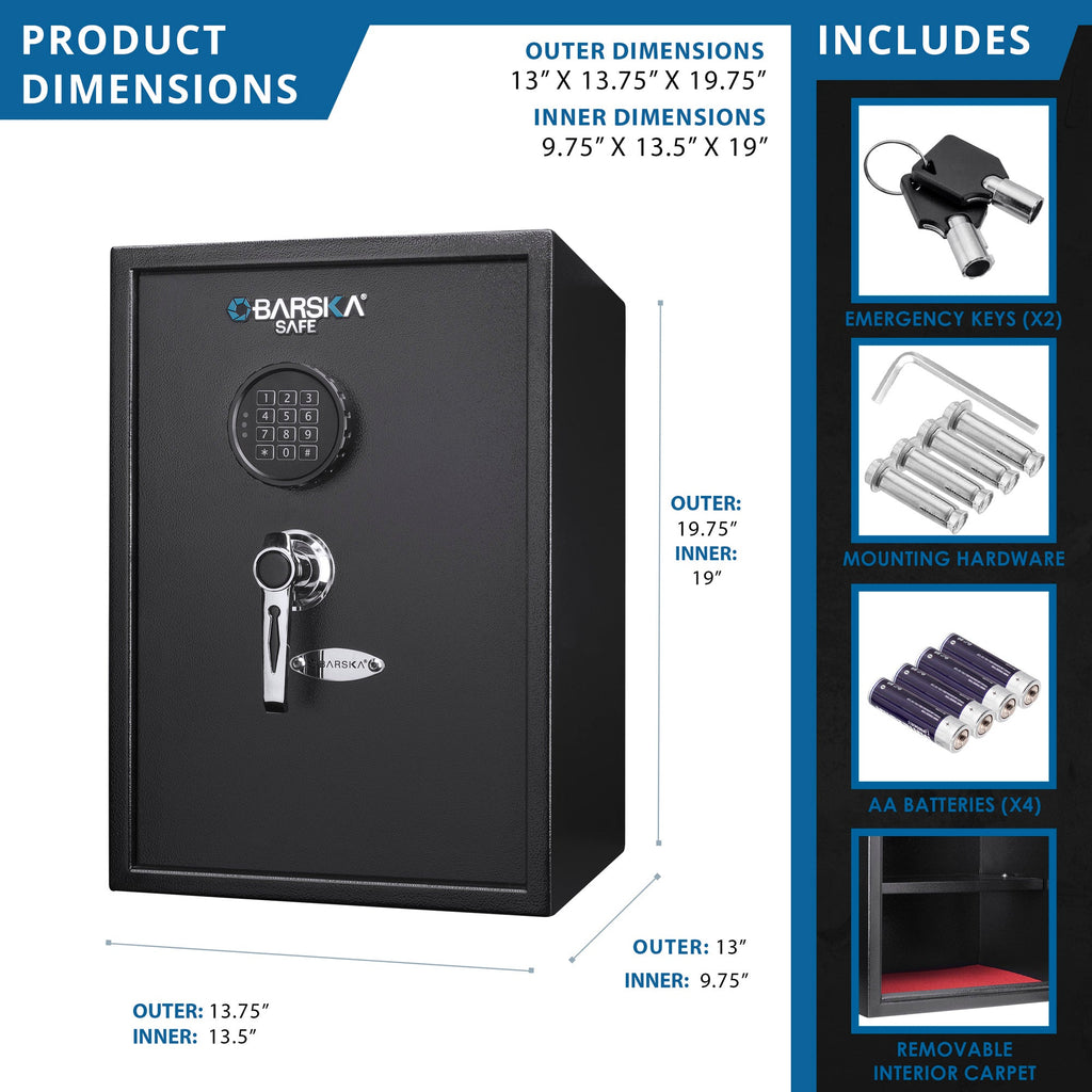 Large Digital Keypad Safe - 1.45 Cubic Ft