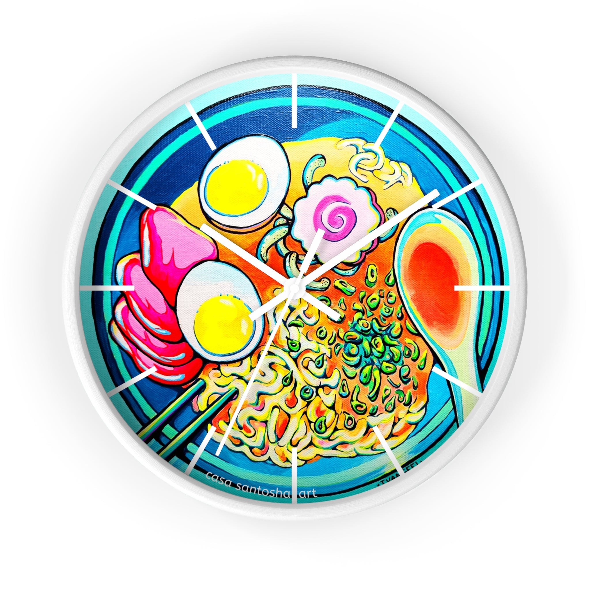 Neon Ramen Pop Art Wall Clock