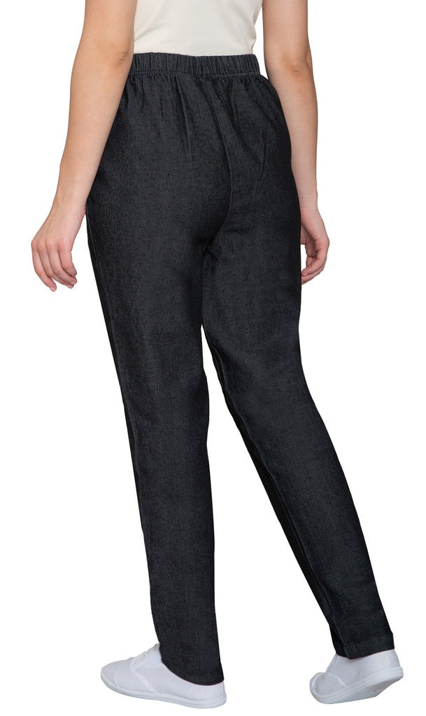 Women's Lightweight Pull-On Denim Jeans with Elastic Waist – Relaxed Fit Stretch Jeans for Casual Everyday Wear