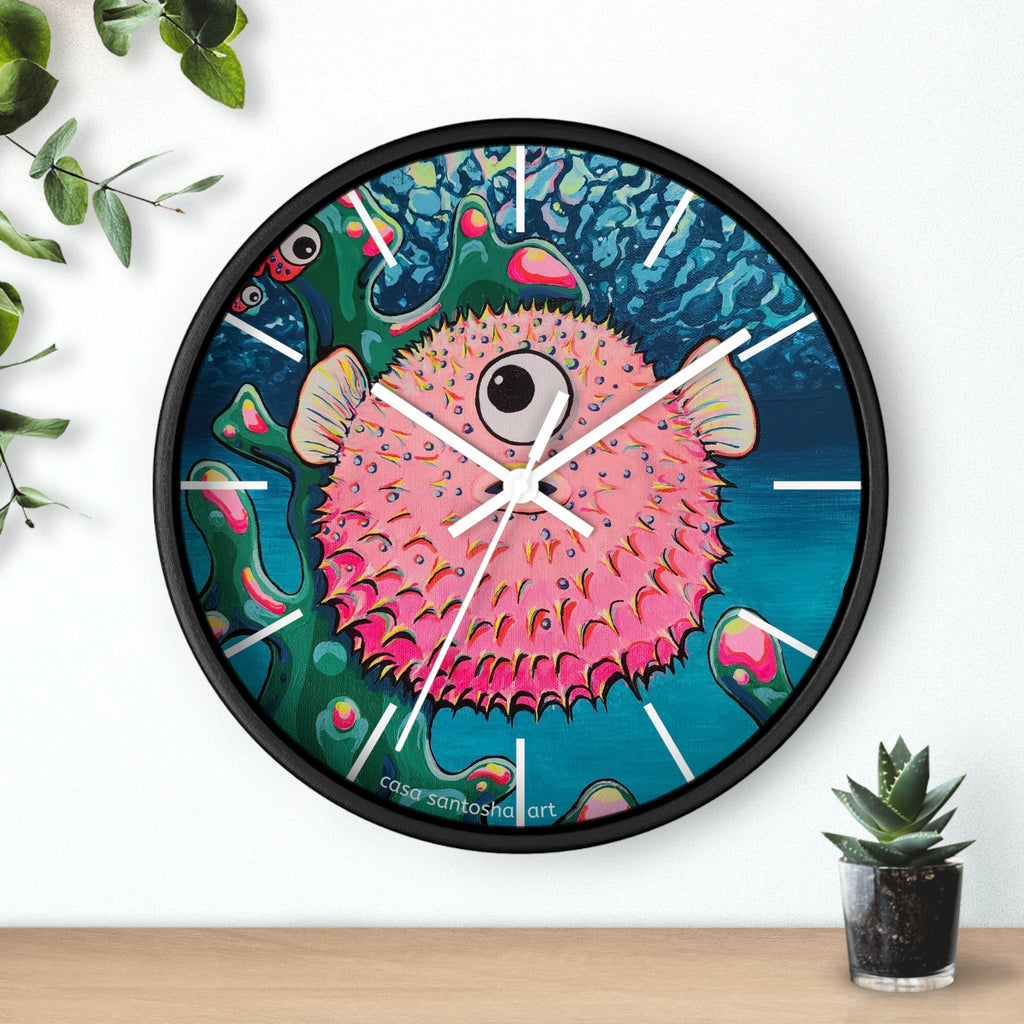 Cyclops Pufferfish Pop Art Wall Clock