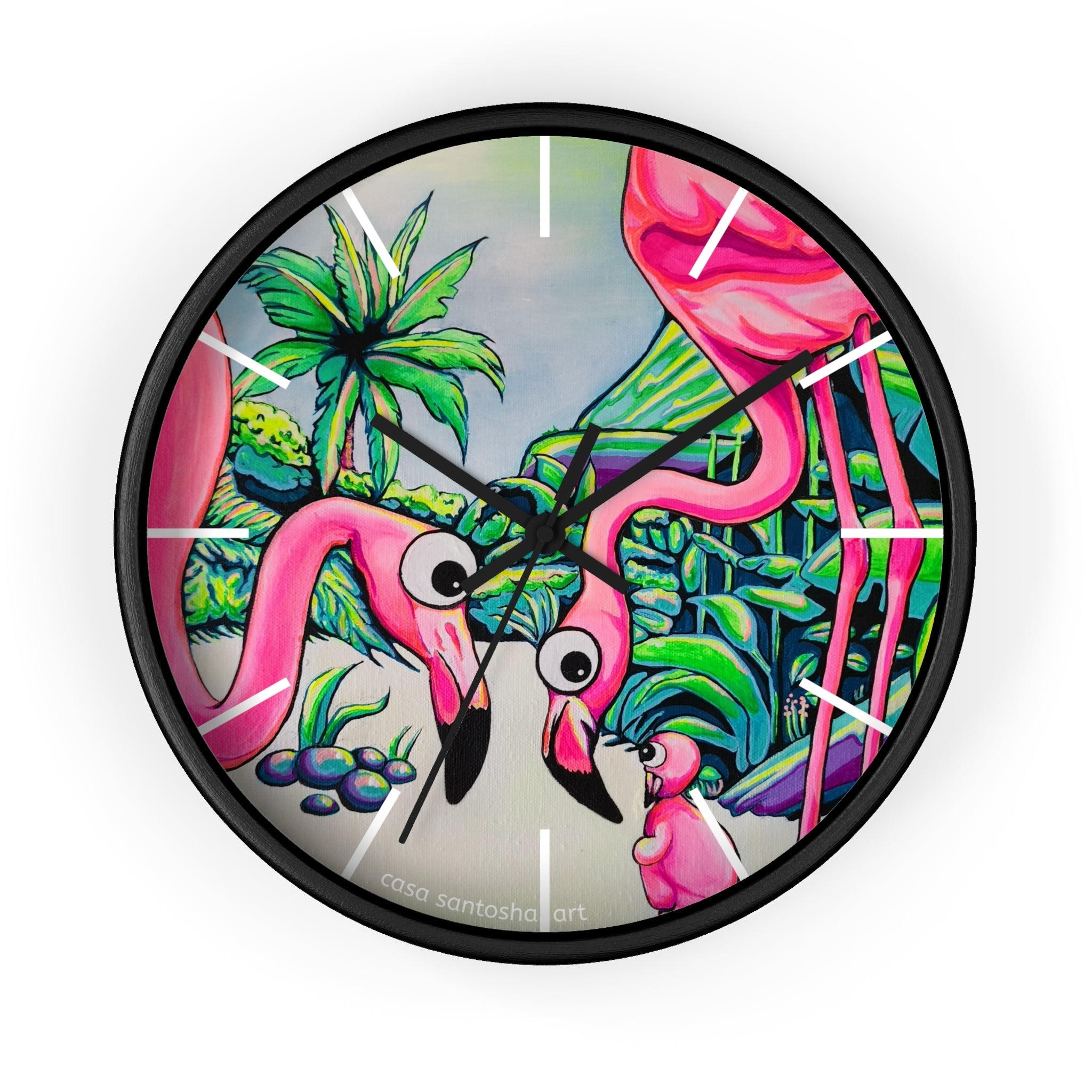 Cyclops Flamingo Family Pop Art Wall Clock