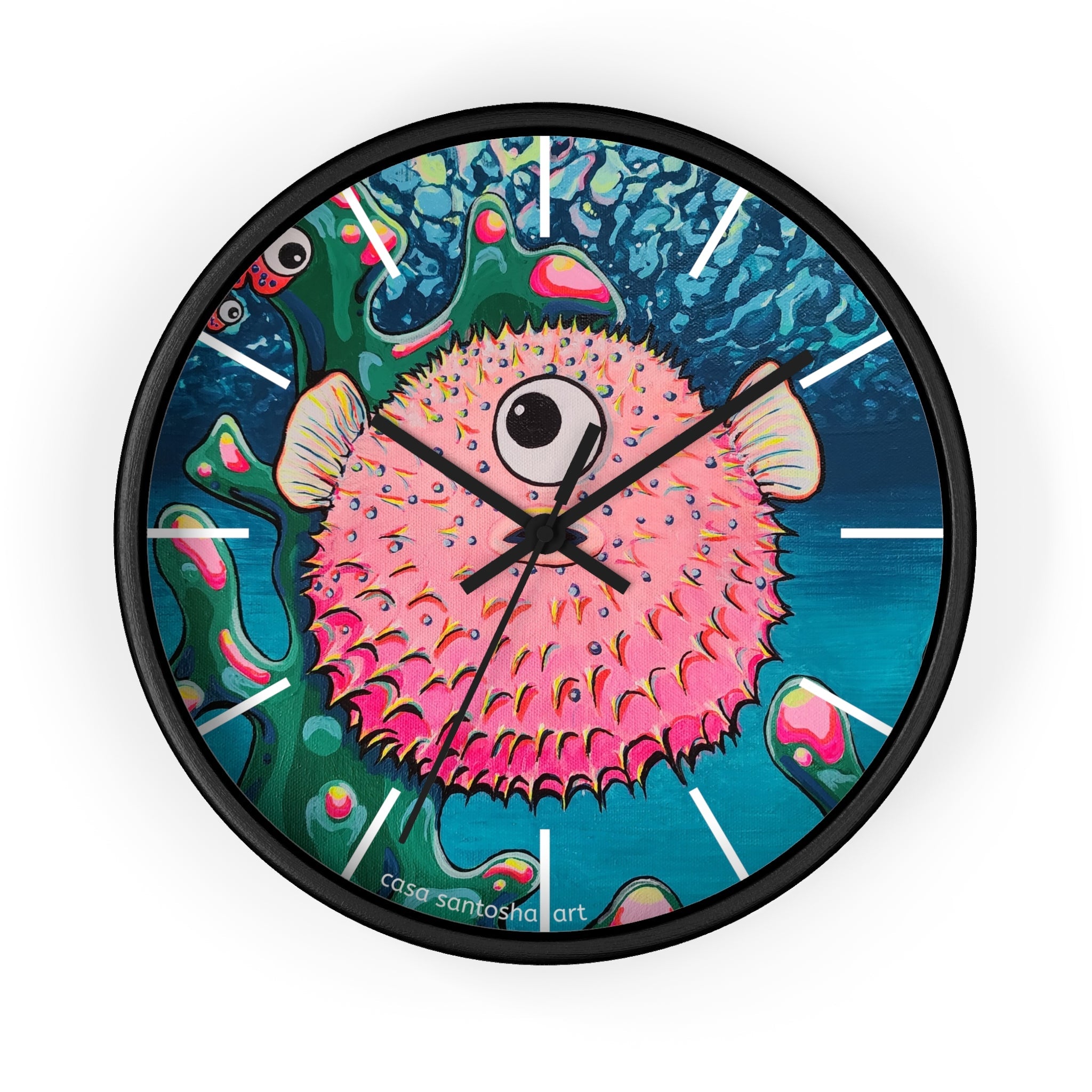 Cyclops Pufferfish Pop Art Wall Clock