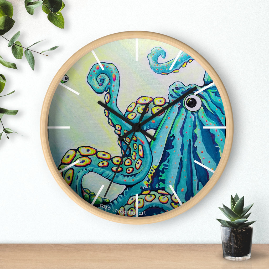Cyclops Octopus Pop Art Wall Clock