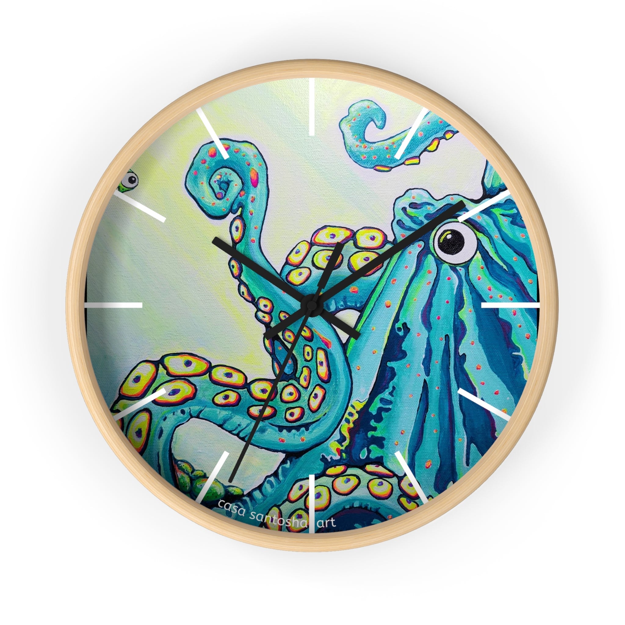 Cyclops Octopus Pop Art Wall Clock