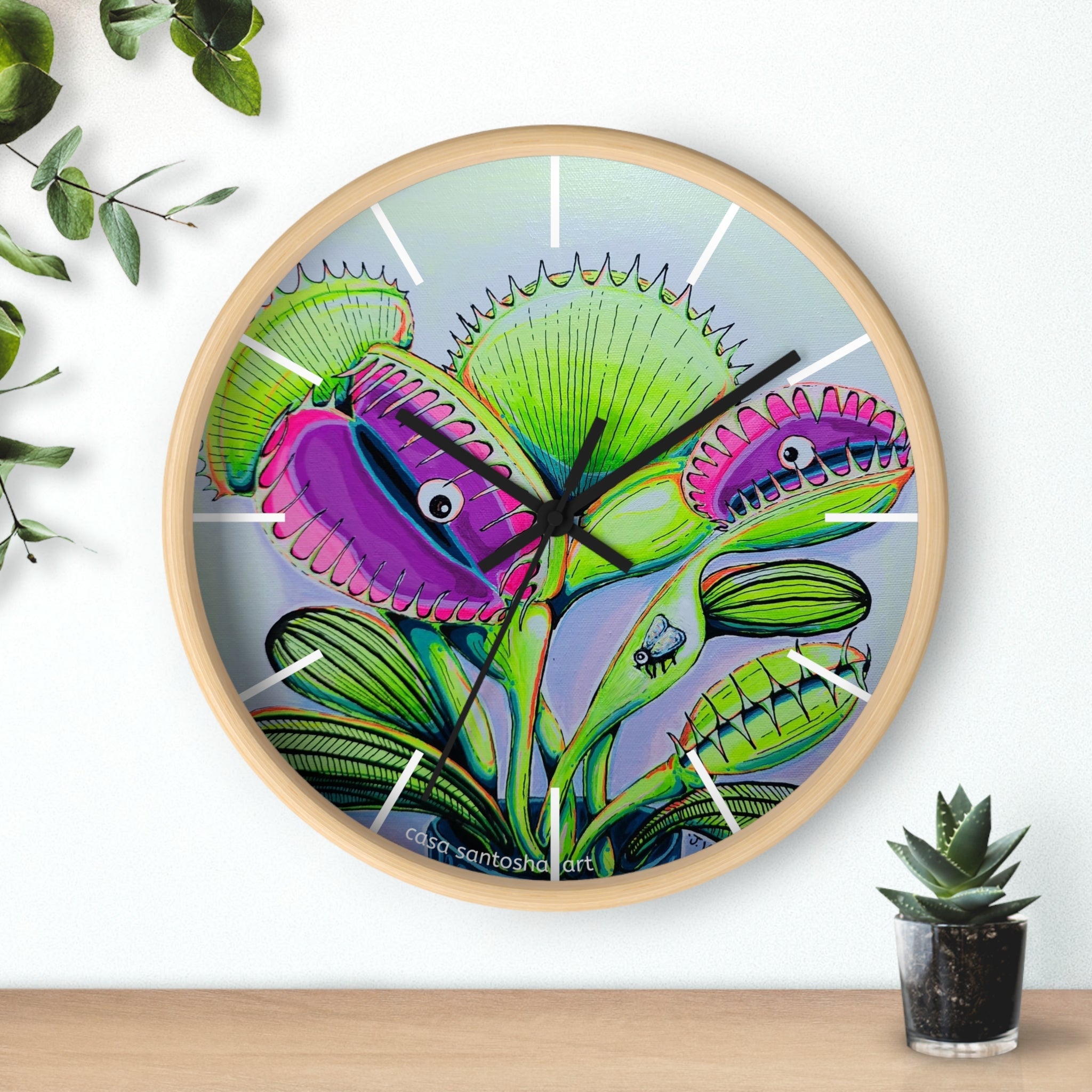 Cyclops Venus Fly Trap Pop Art Wall Clock