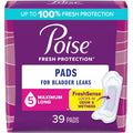 Poise Maximum Absorbency Incontinence Pads, Long Length
