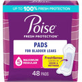 Poise Maximum Absorbency Incontinence Pads, Regular Length