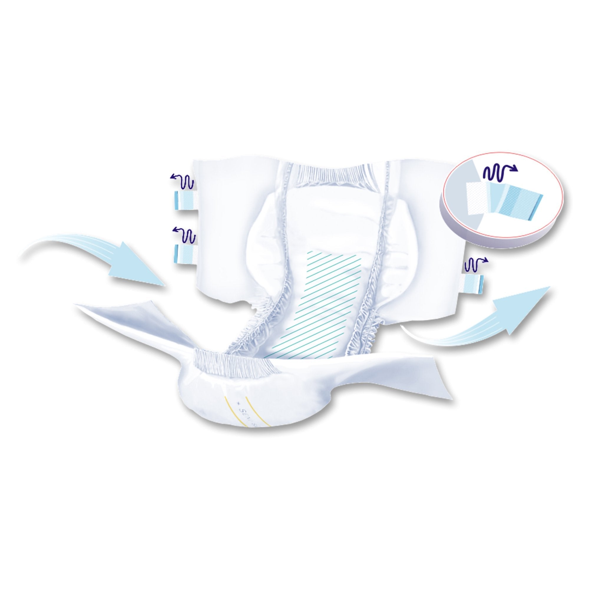 Seni® Super Heavy Absorbency Incontinence Brief, Extra Small S-XS25-BS1