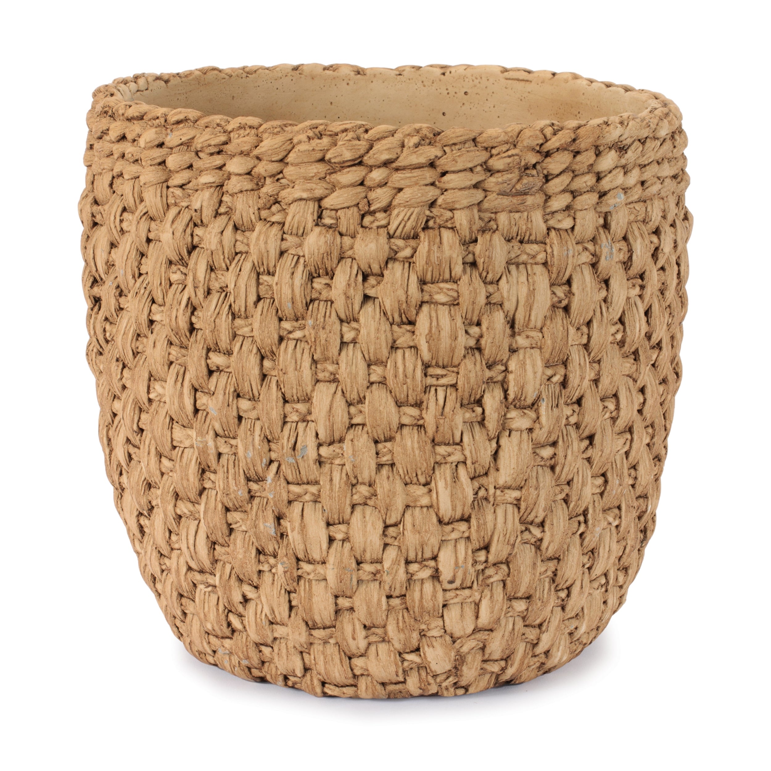 Woven Texture Cement Planter 10.5"D