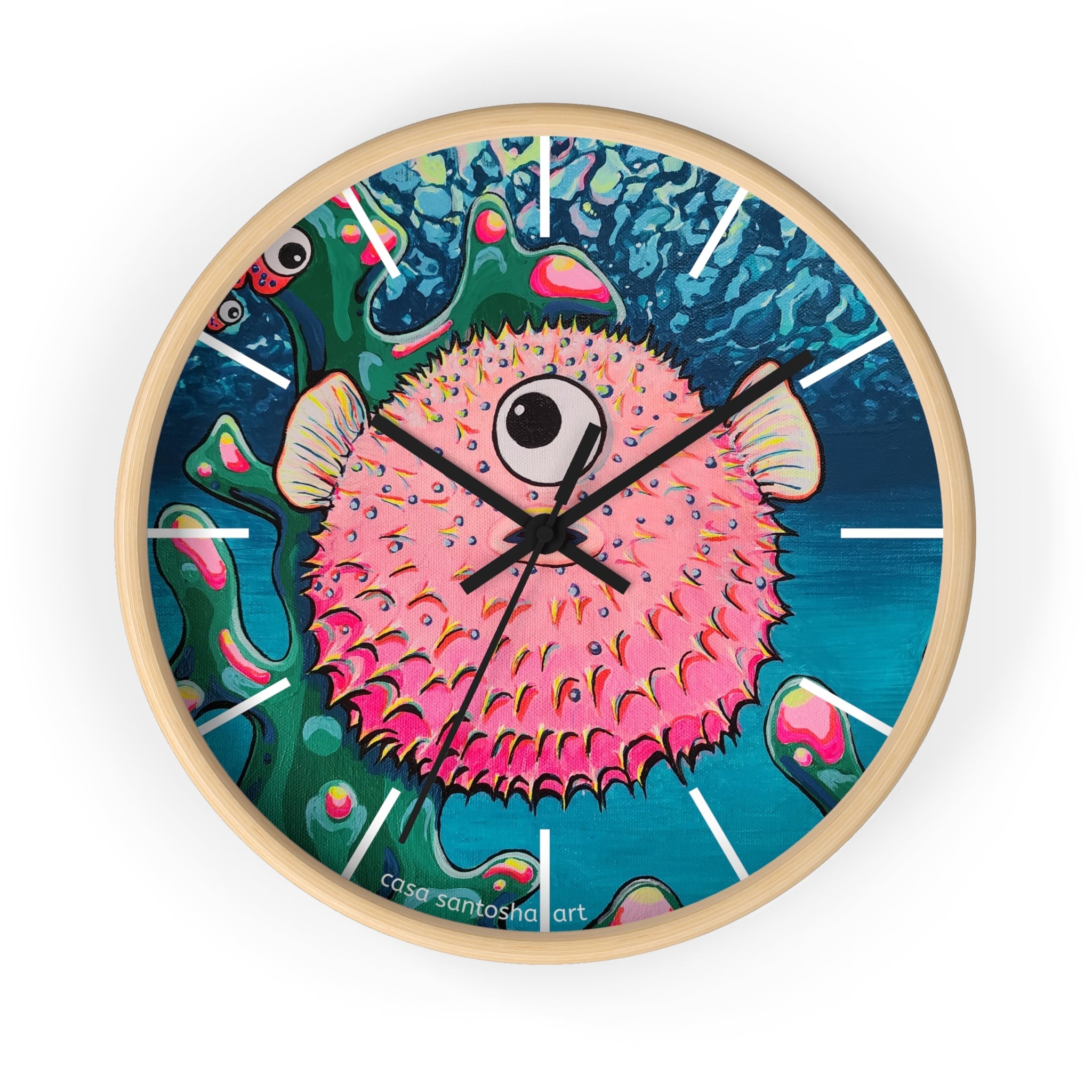Cyclops Pufferfish Pop Art Wall Clock
