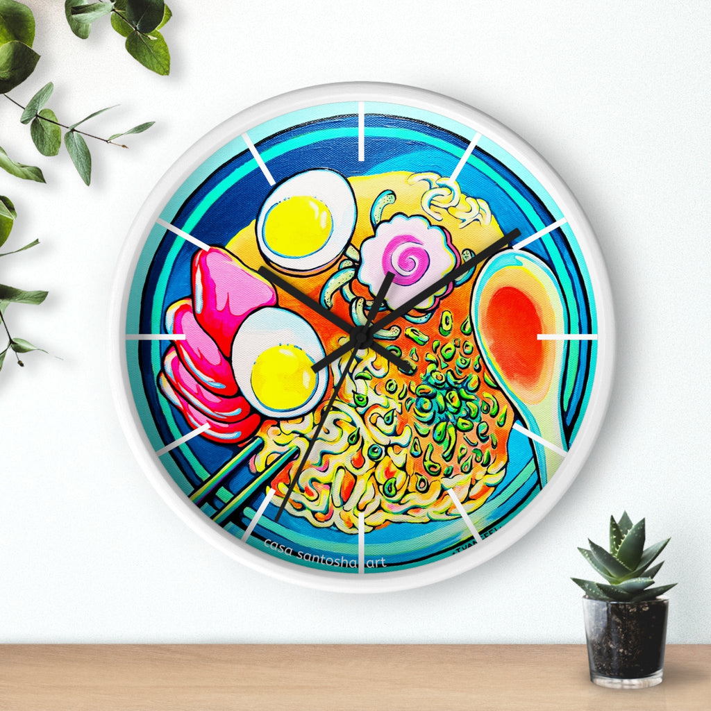 Neon Ramen Pop Art Wall Clock