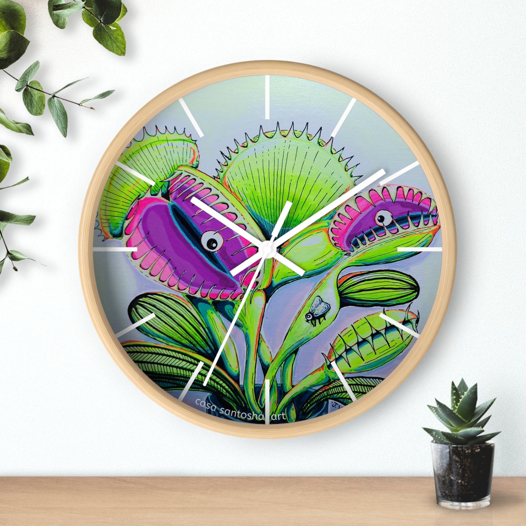 Cyclops Venus Fly Trap Pop Art Wall Clock
