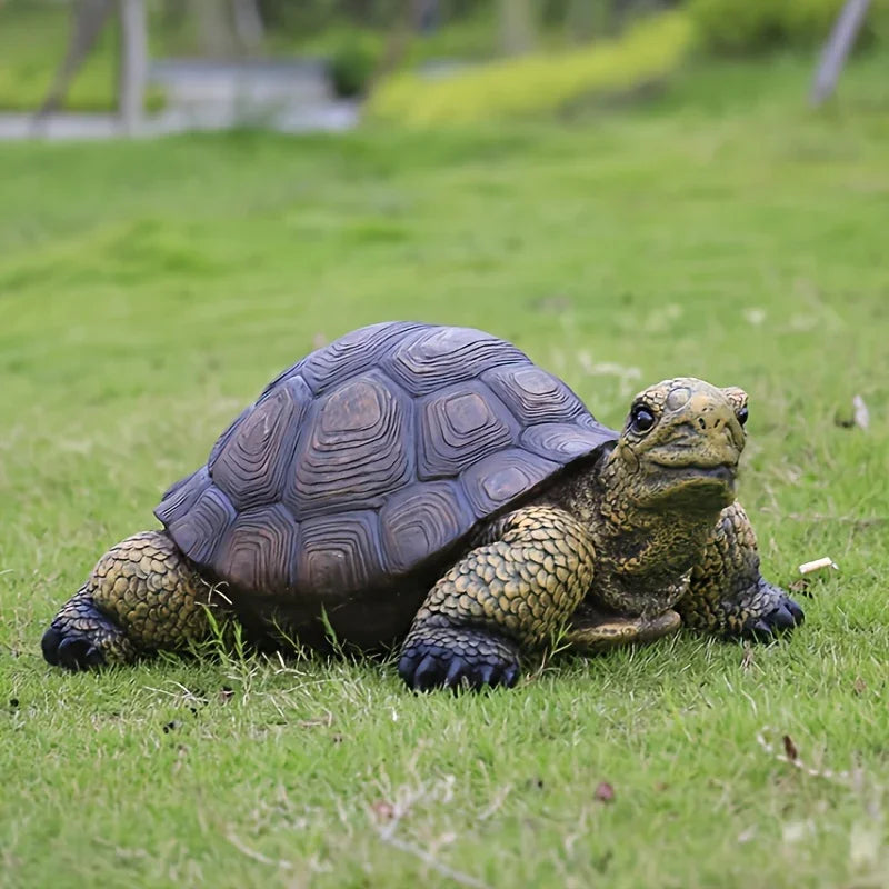 12.6 Inch Realistic Resin Turtle Garden Statue Outdoor Sculpture