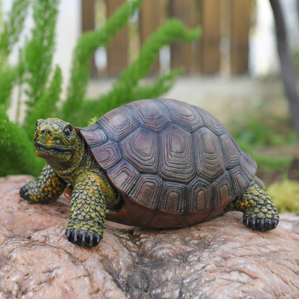 12.6 Inch Realistic Resin Turtle Garden Statue Outdoor Sculpture