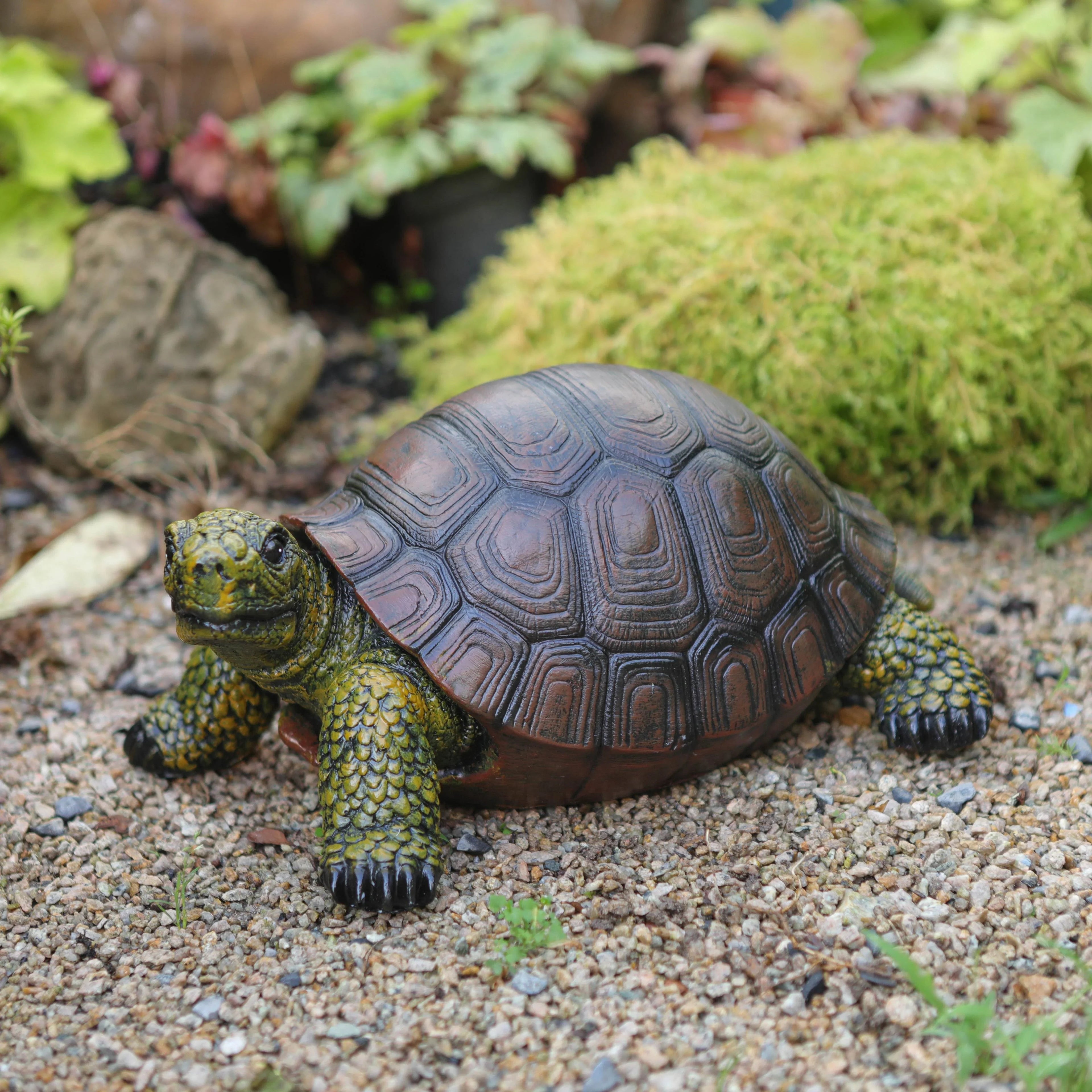 12.6 Inch Realistic Resin Turtle Garden Statue Outdoor Sculpture