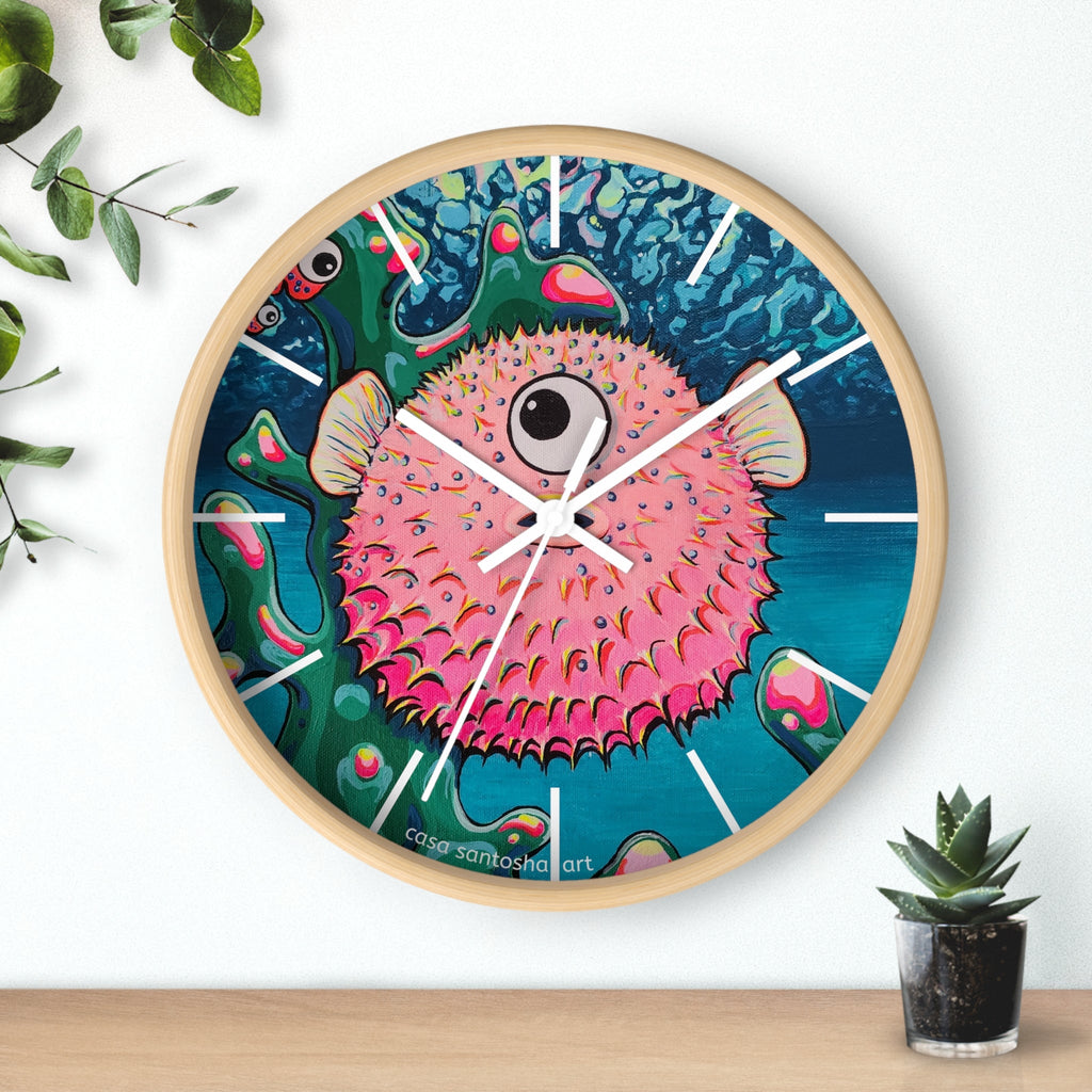 Cyclops Pufferfish Pop Art Wall Clock