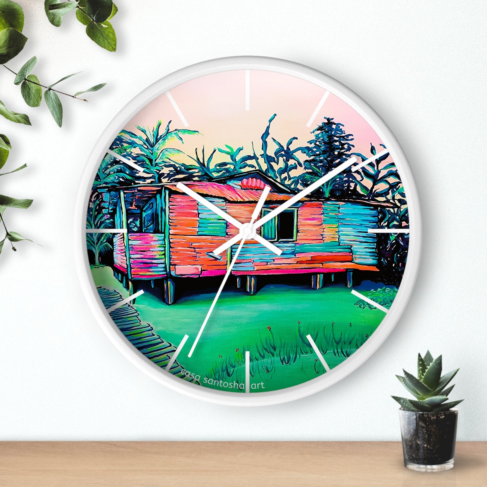 Luis Russell House Bocas Pop Art Wall Clock