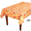 French Provencal tablecloth - Acrylic coated cotton, Spill-proof - 58" square - Poppies yellow | Tissus Toselli
