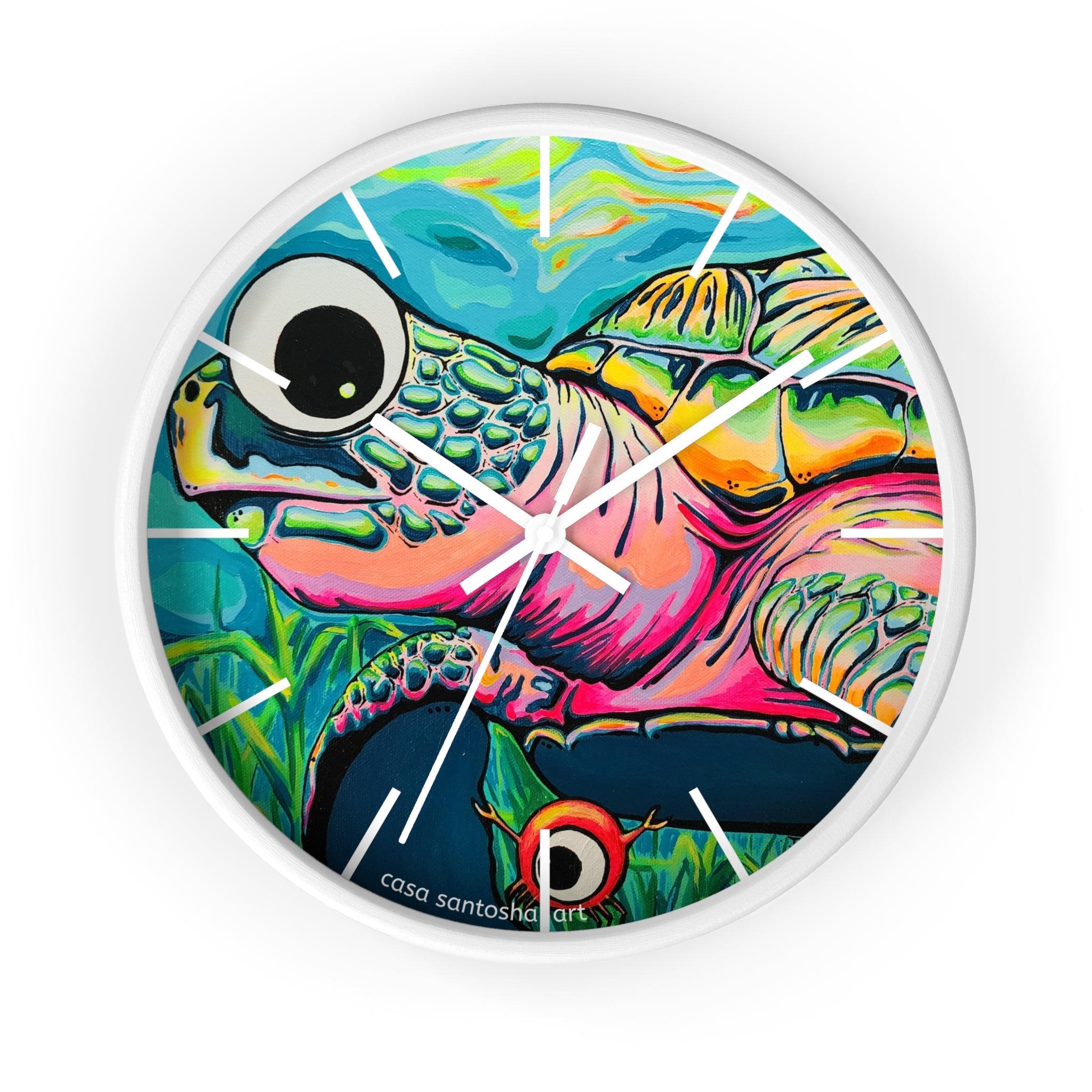 Cyclops Turtle Pop Art Wall Clock