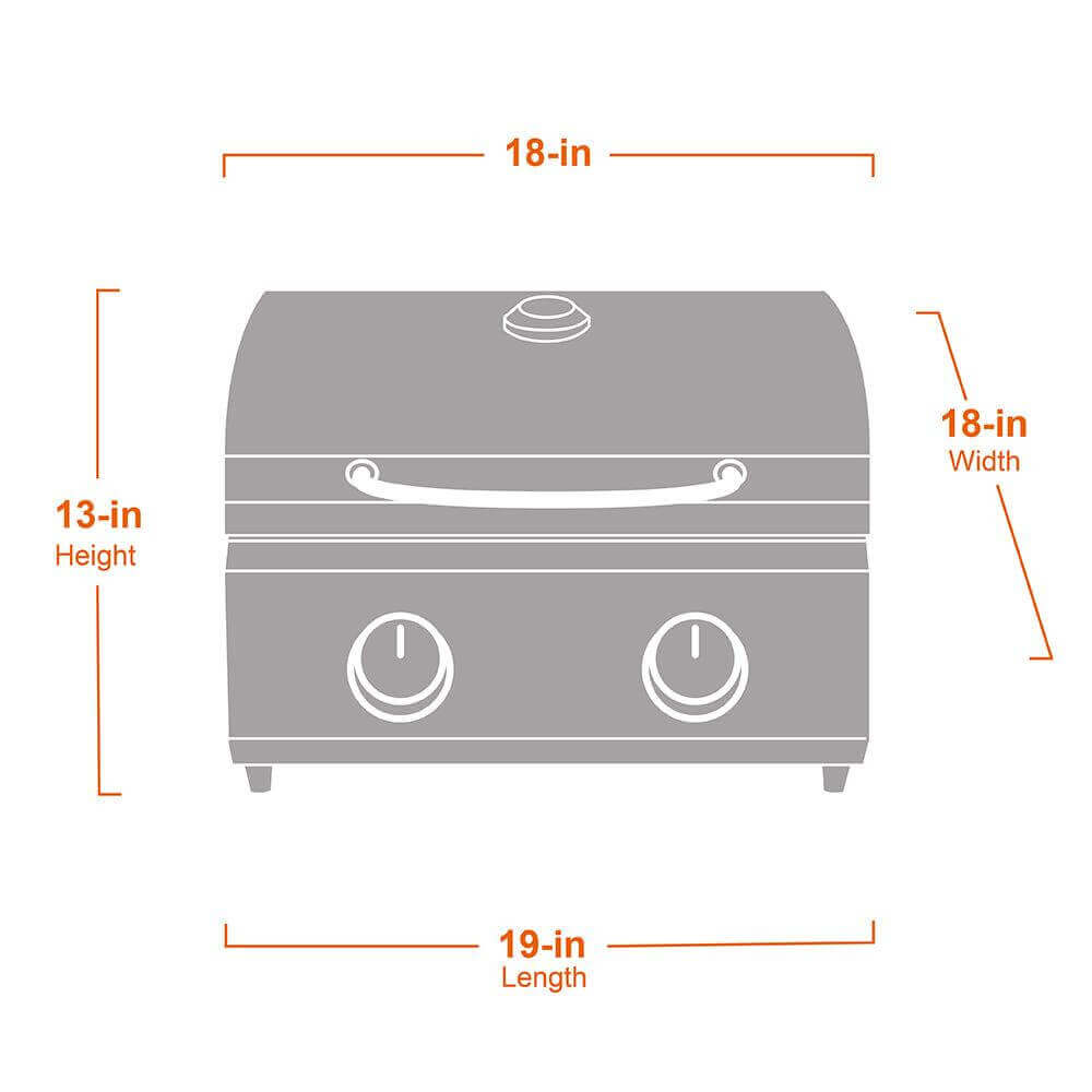 13742 | Stainless Tabletop Propane Gas Grill