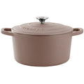 Crockpot Artisan 7 Quart Enameled Cast Iron Dutch Oven in Matte Dusty Pink