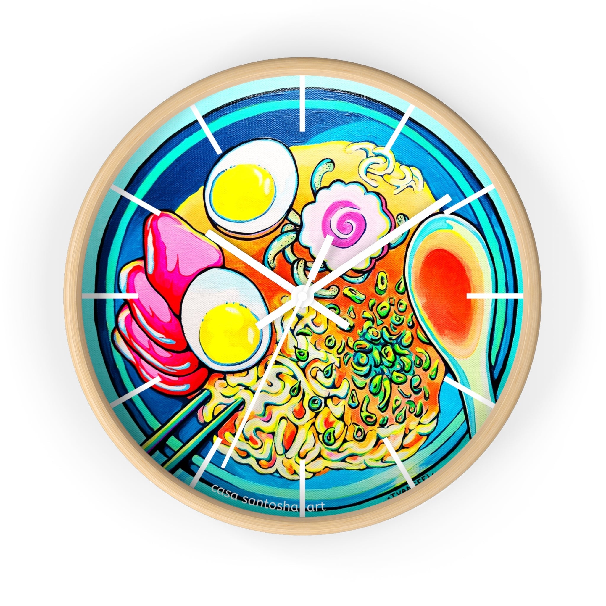 Neon Ramen Pop Art Wall Clock
