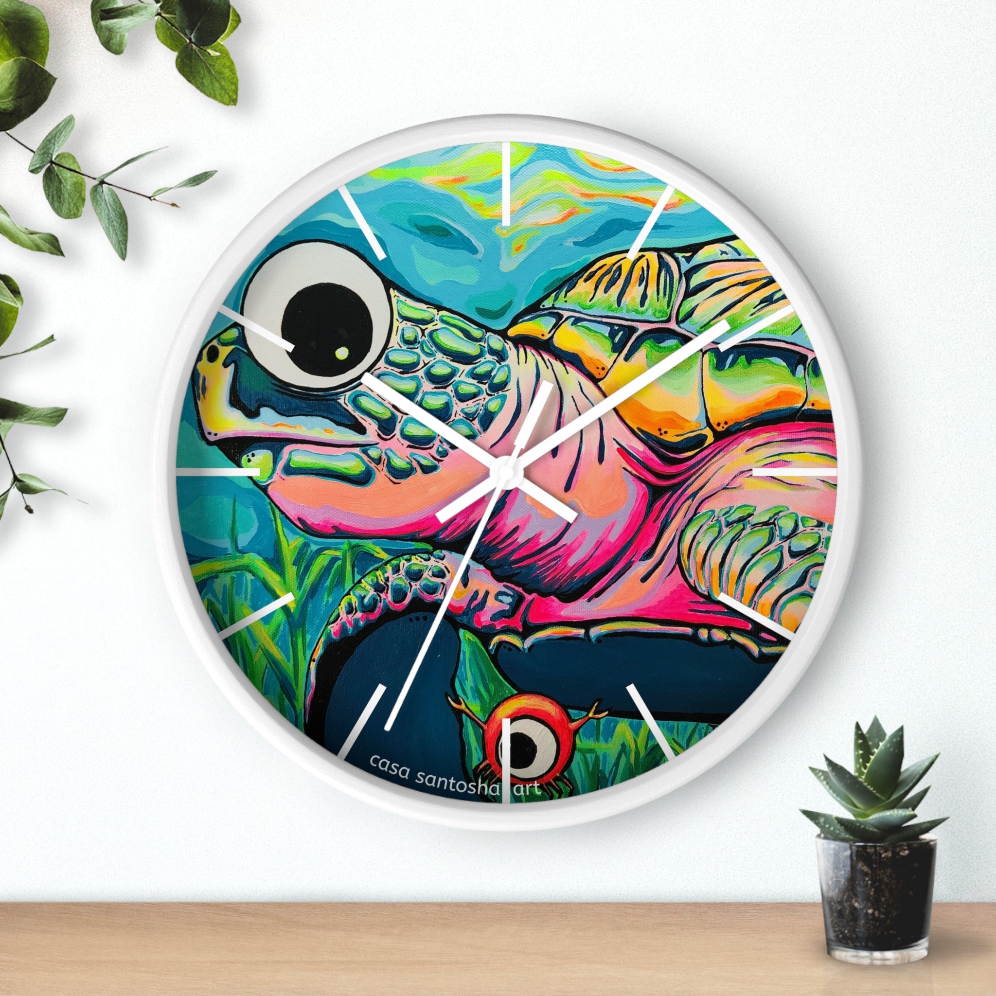 Cyclops Turtle Pop Art Wall Clock