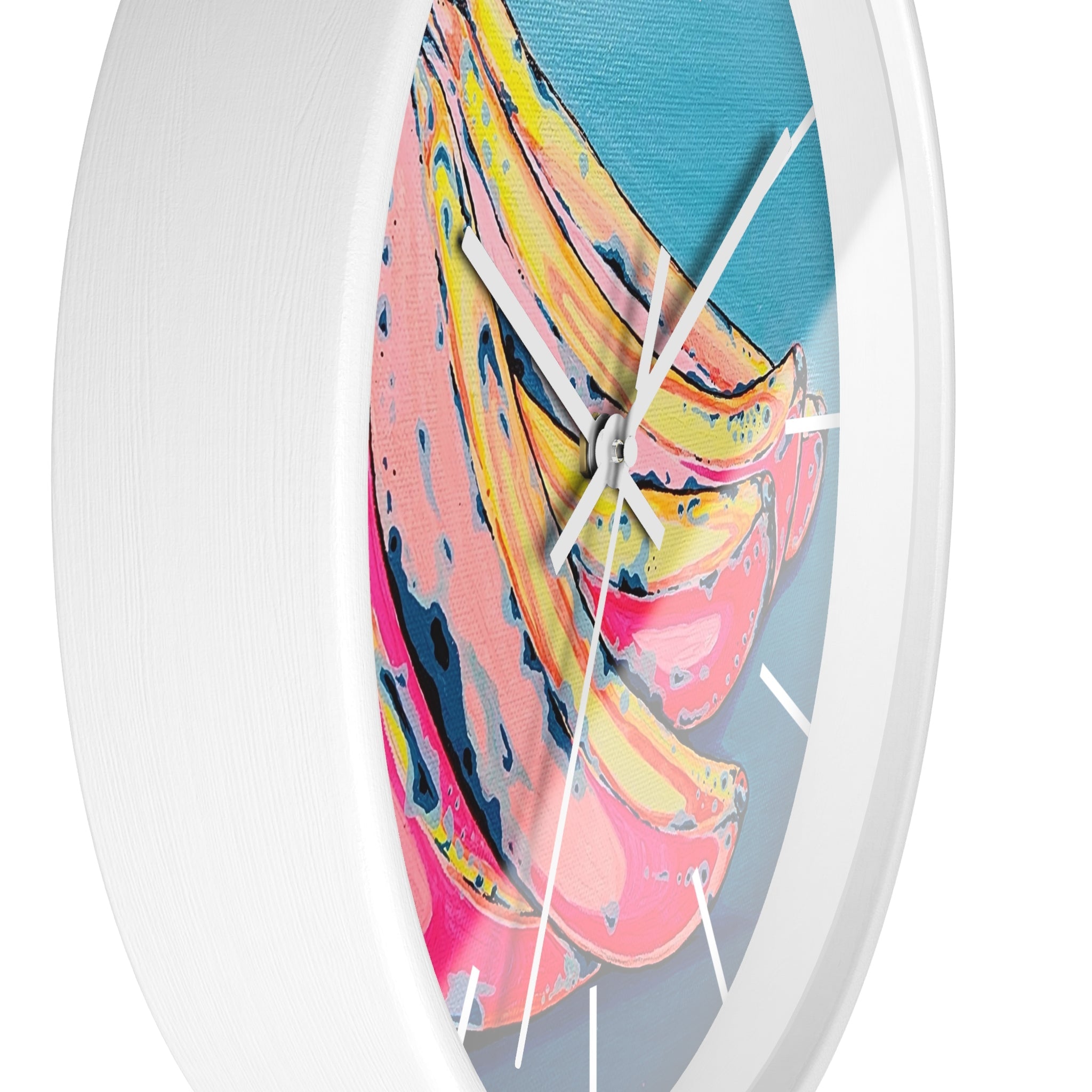 Neon Bananas Pop Art Wall Clock
