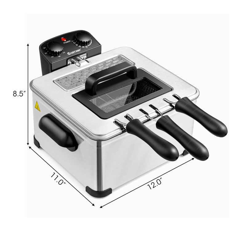 5.3QT Triple Basket Deep Fryer
