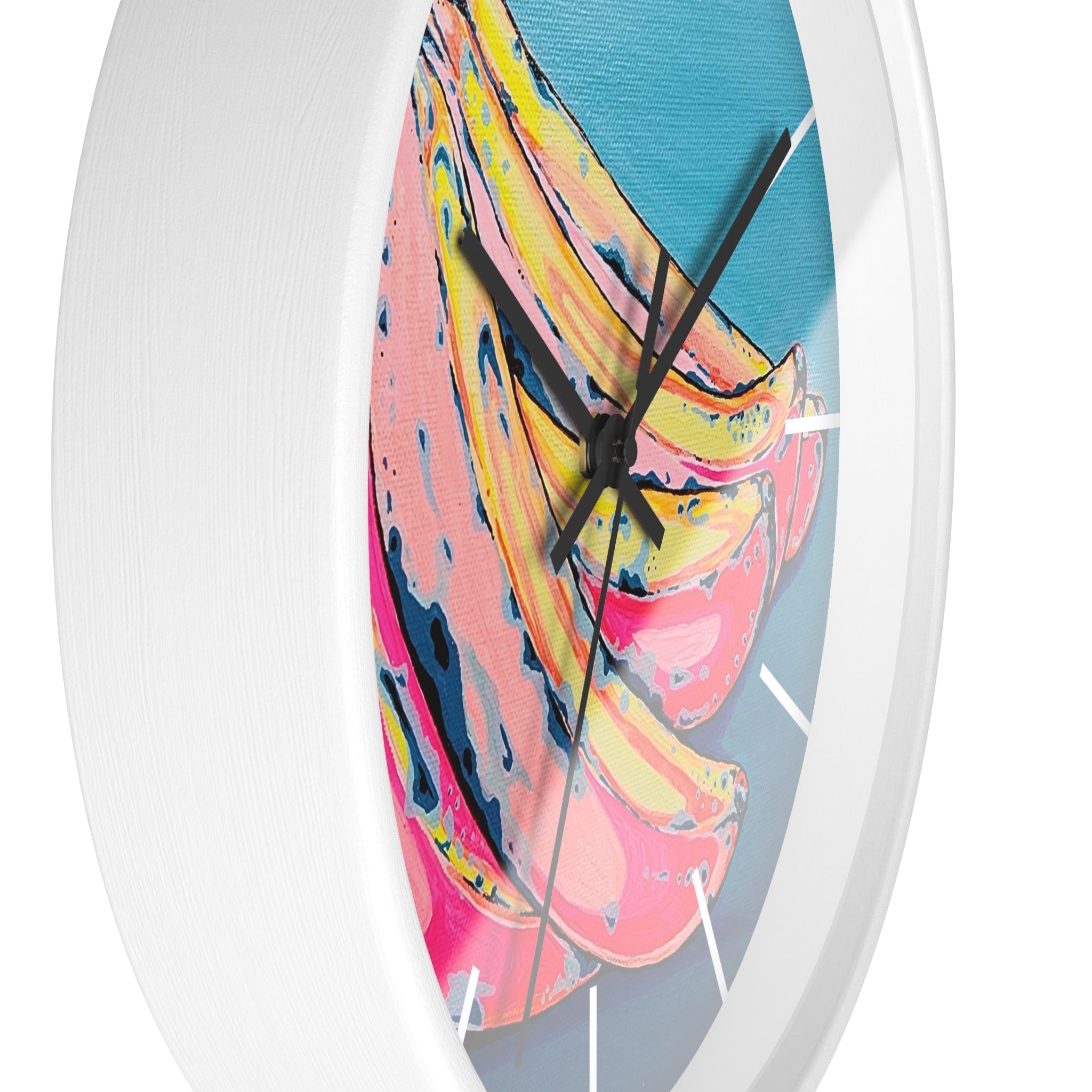 Neon Bananas Pop Art Wall Clock