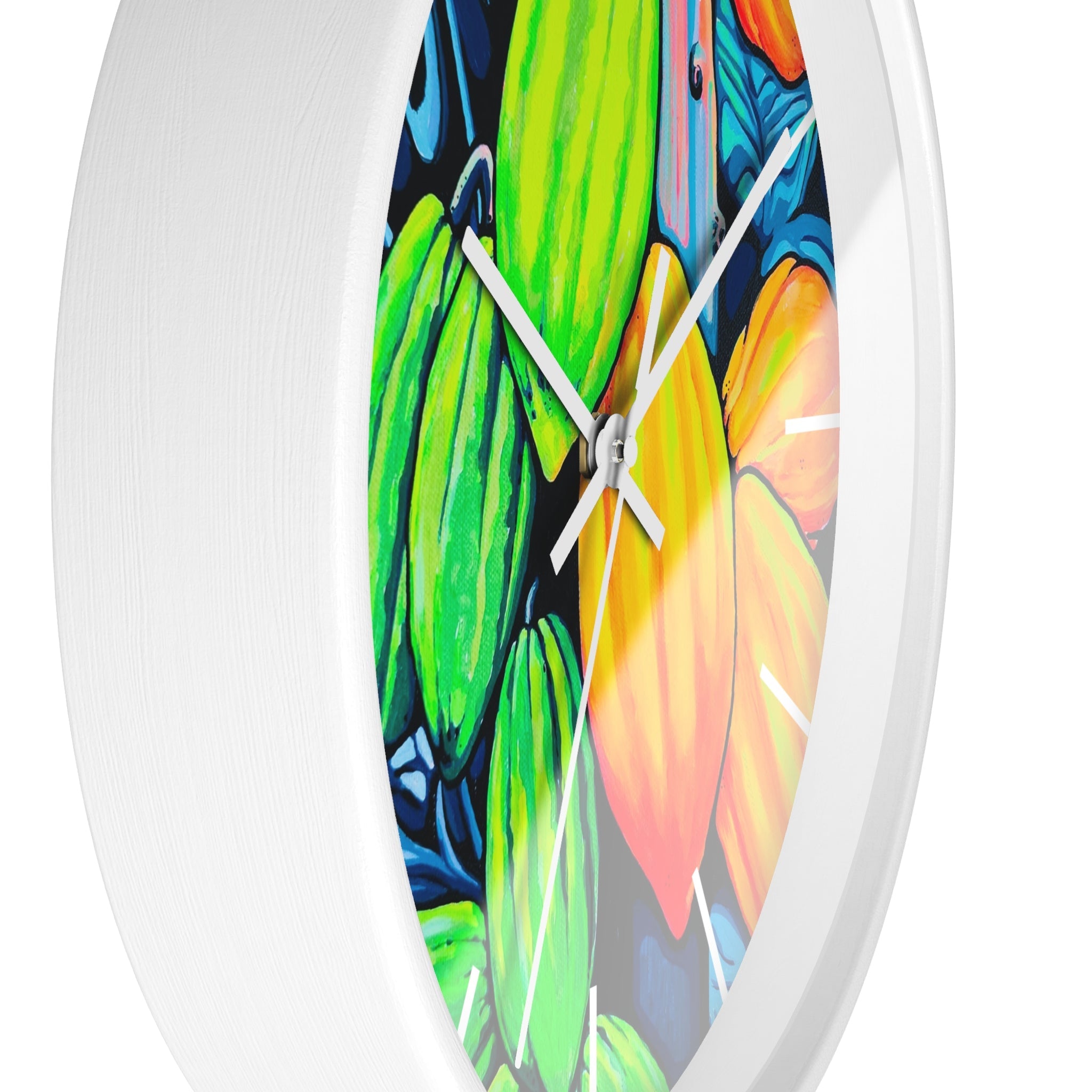 Neon Cacao Pop Art Wall Clock