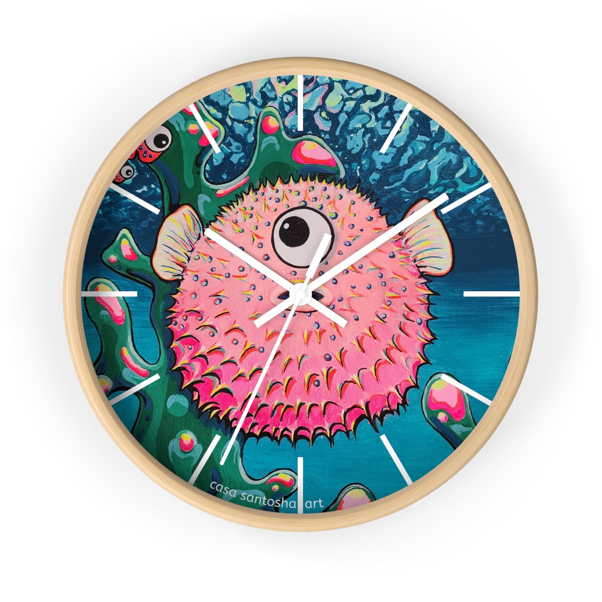 Cyclops Pufferfish Pop Art Wall Clock