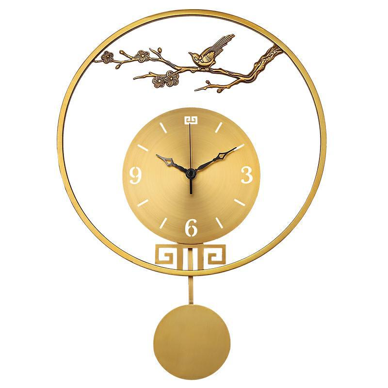 Modern Chinese Wall Clock, 35 x 48 cm Metal