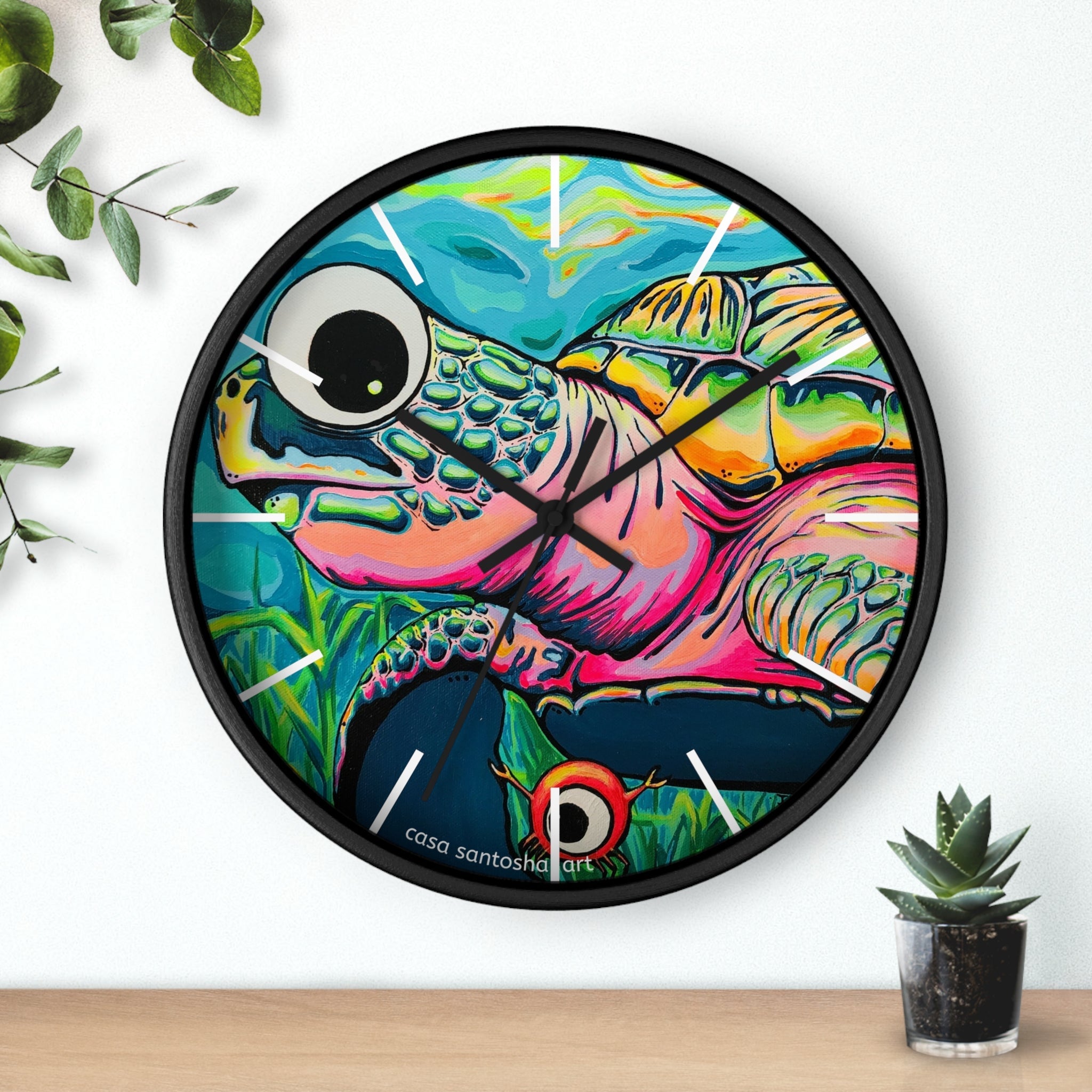 Cyclops Turtle Pop Art Wall Clock