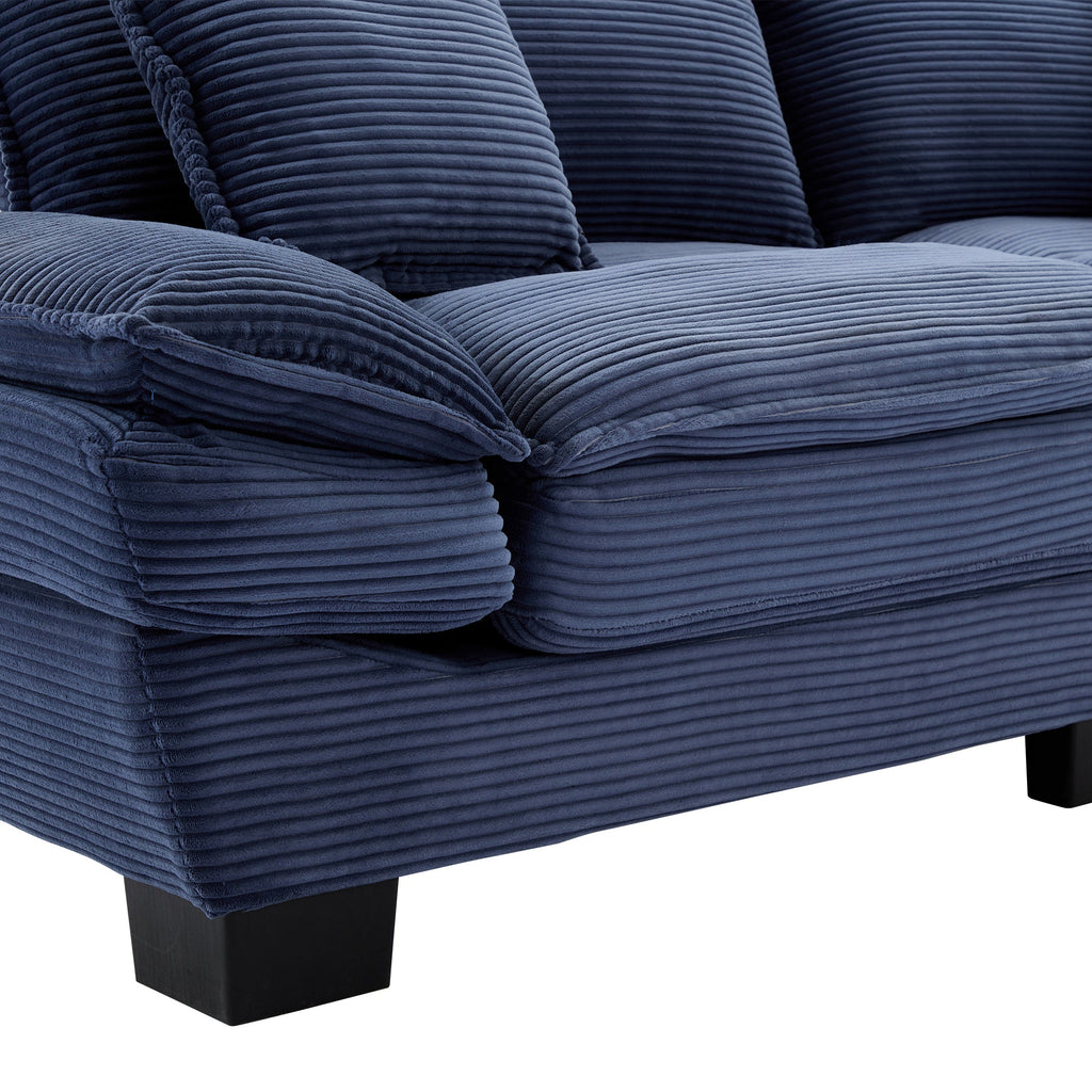 Corduroy Sofa  Couch Loveseat Sofa with Pillows