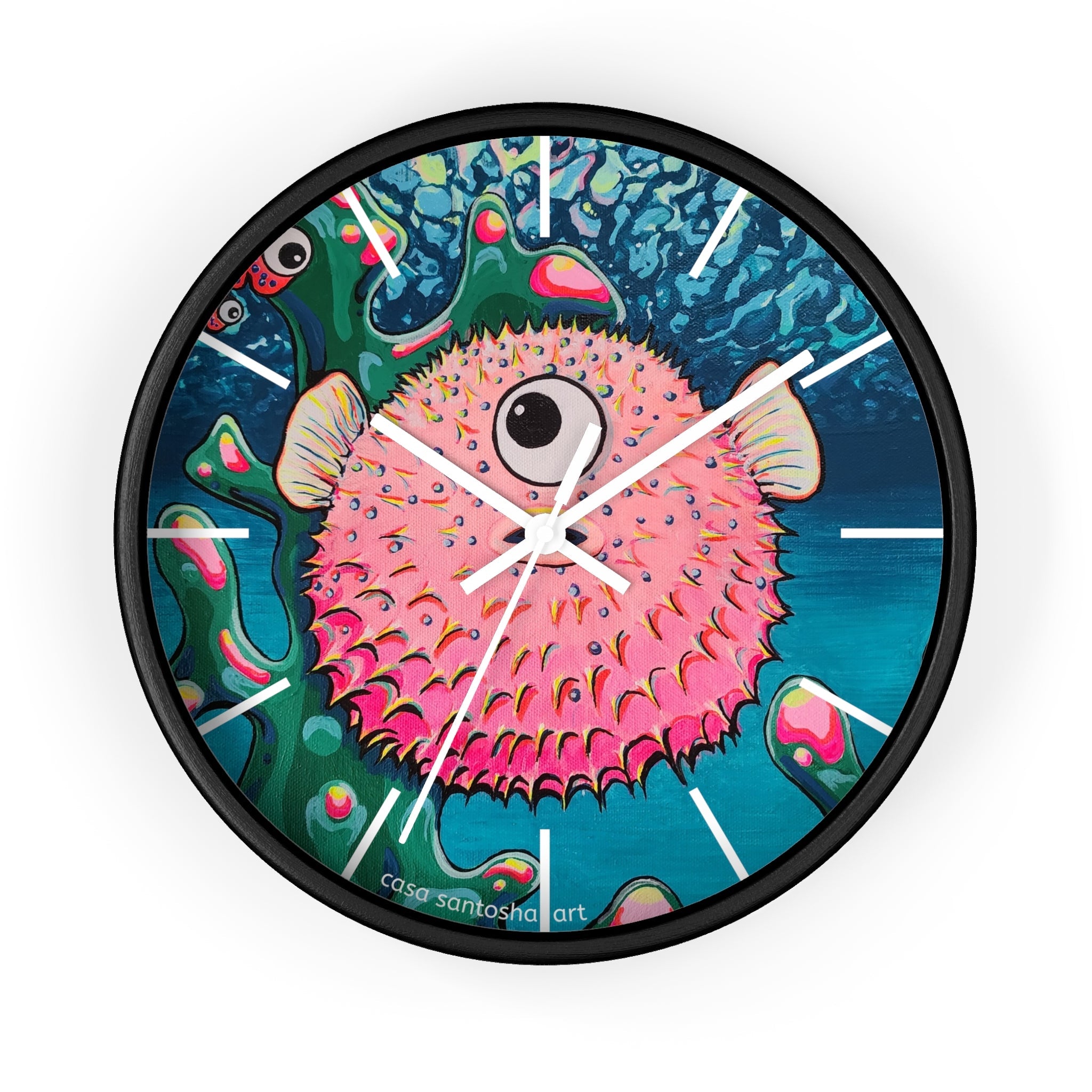 Cyclops Pufferfish Pop Art Wall Clock