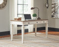 Realyn - Home Office Lift Top Desk - White / Brown