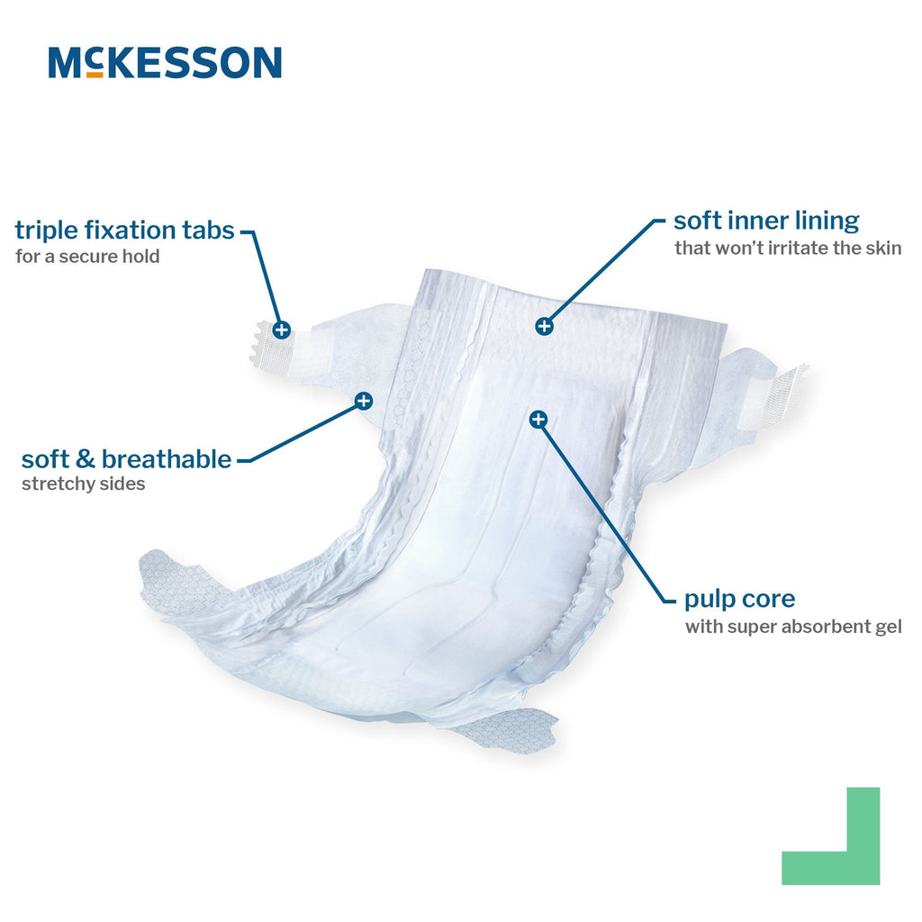 McKesson Youth Diaper / Incontinence Brief for Children weighing 46 lbs. or more BD-SZ8