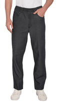 Men’s Lightweight Casual Elastic Waist Pull-On Jeans – Denim & Twill Pants with Easy Fit