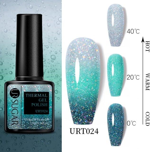 2022 NEW Purple Gel Nail Polish UV Color Changing Gel Nail Polish Stylish Three Layer Effect For Womens