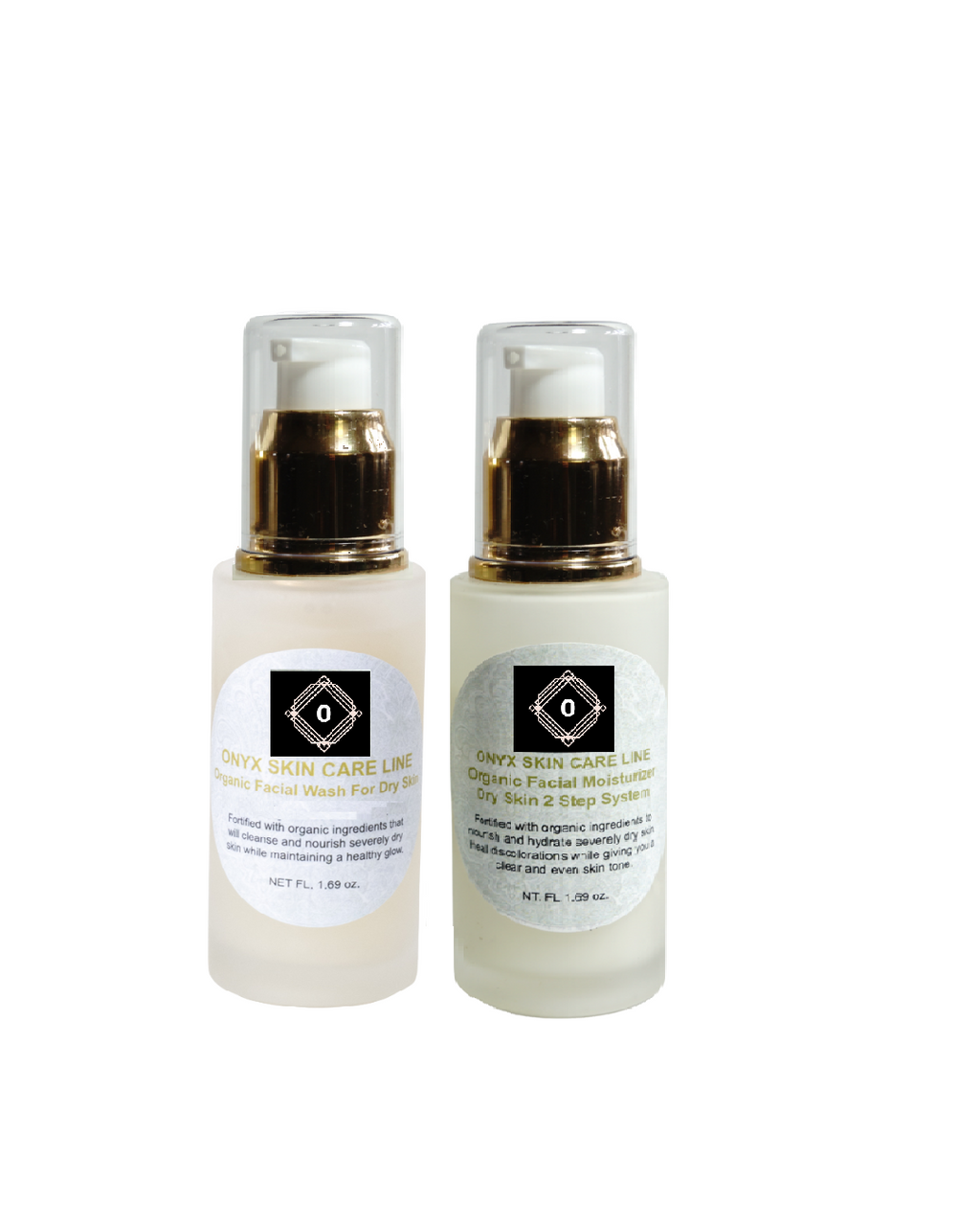 Organic Two-Step Facial for Dry Skin System Wash and Moisturizer - For WOMEN