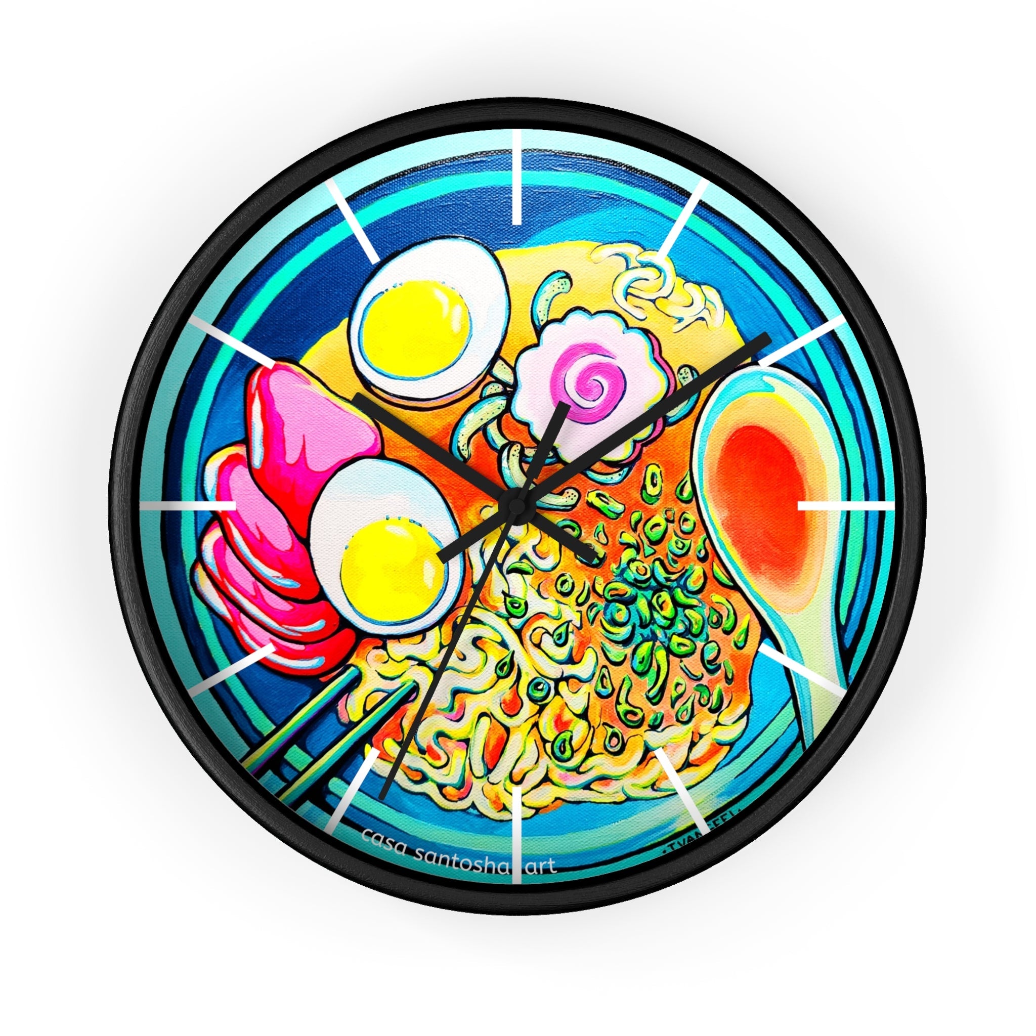Neon Ramen Pop Art Wall Clock