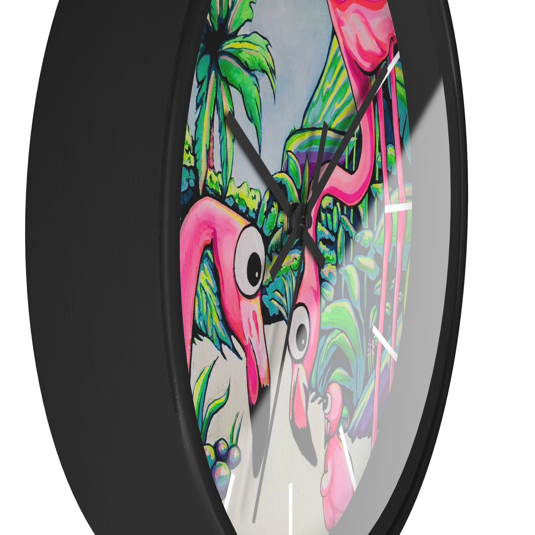 Cyclops Flamingo Family Pop Art Wall Clock