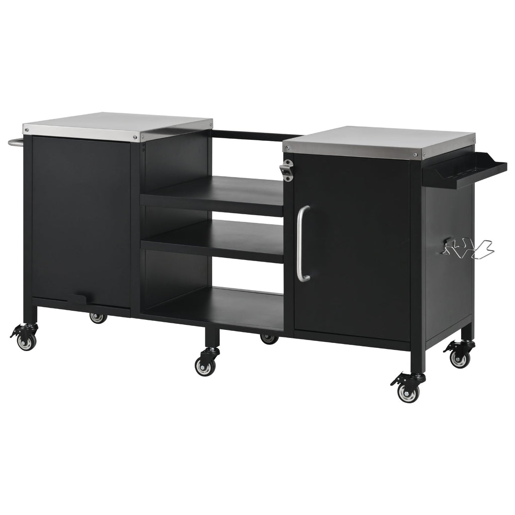 K&K 72.4' Large Grill Table for Big Green Egg