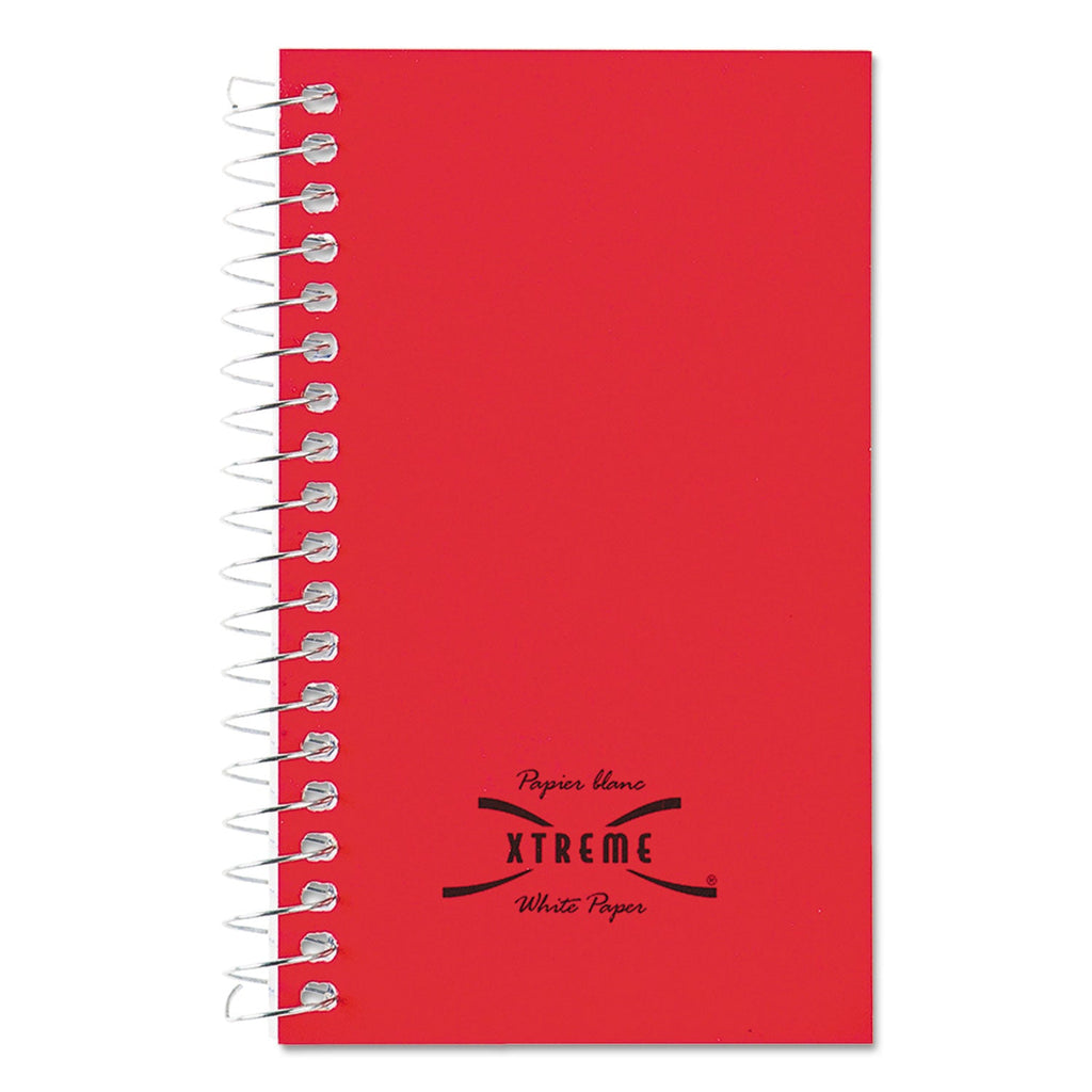 National Paper Blanc Xtreme White Wirebound Memo Books, Narrow Rule, Randomly Assorted Covers, 5 x 3, 60 Sheets