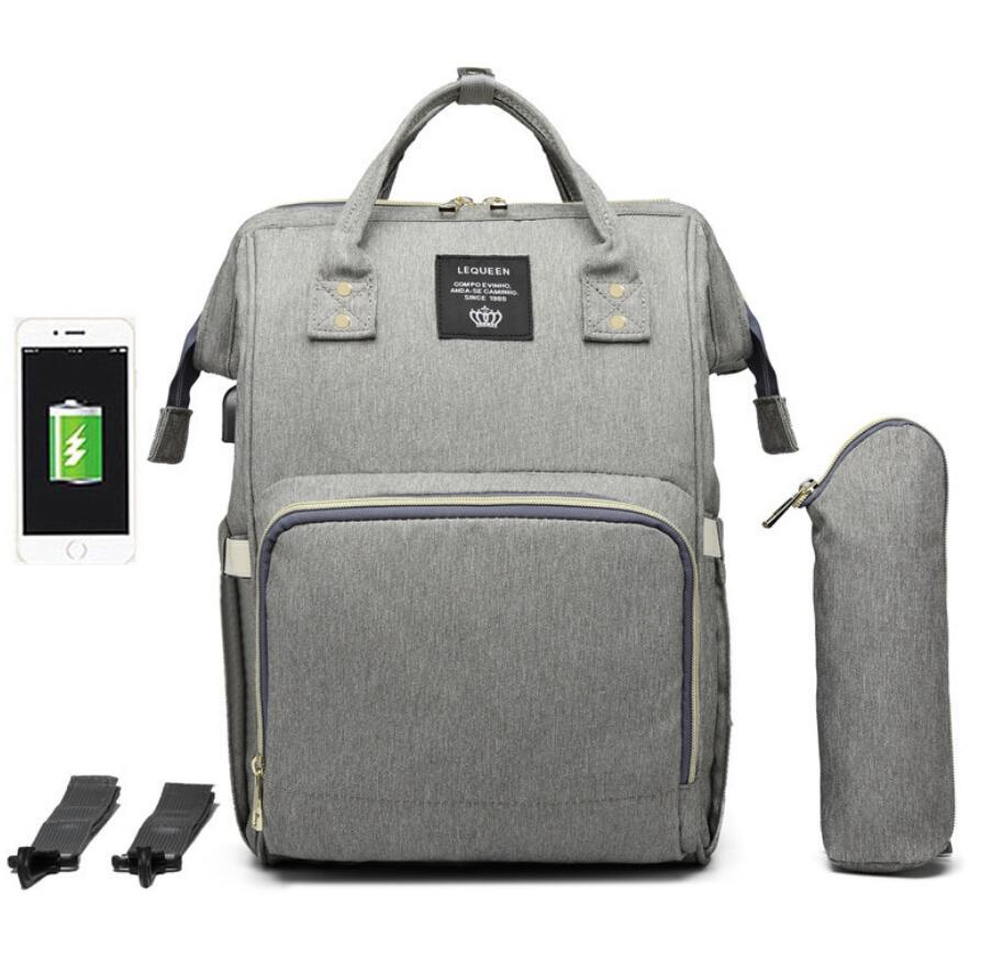 Waterproof Diaper Bag Backpack with USB Charging Port | Large Capacity Travel Nursing Bag for Moms & Dads